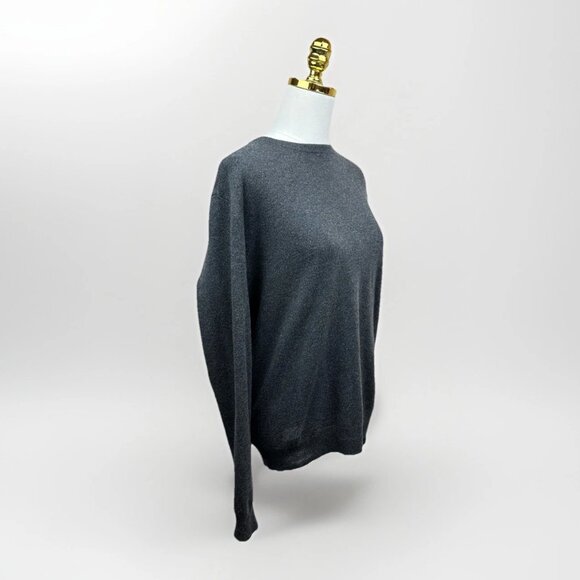 J.Crew Perfect Cashmere Crewneck Sweater Heather Charcoal M Gray EXCELLENT - Picture 8 of 12